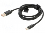 Cable | High Speed,USB 2.0 | USB A plug,USB C plug | 1m | black | 100W
