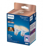 Philips Smart WiZ 50W GU10 gudrā LED spuldze  GLASS  90CRI 2700-6500K TW 2PF/6 929003772241 8720169296749