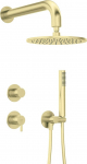 Concealed shower set with overhead shower