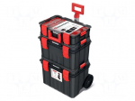 Chest | tool case | black | MODULAR SOLUTION | 530x355x825mm | 3pcs.