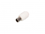 TV PLUG PLASTIC 9.5mm/2.3mm - MALE - WHITE