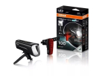 Bike Lamp LEDs BIKE RACE LED (Mounting location: front/rear), light color: white/red, housing color: black, lithium ion, light - flashing/steady, plastic