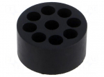 Insert for gland | 7mm | M40 | IP68 | NBR caoutchouc | Holes no: 9