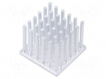 Heatsink: extruded | grilled | natural | L: 22mm | W: 22mm | H: 18.5mm