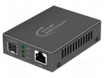 Converter RJ45-SFP | RJ45 socket,SFP | black | 10Gbps | aluminium