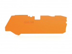 End and intermediate plate 1 mm thick for 3-conductor terminal blocks, orange