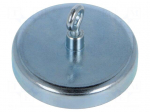 Magnet: permanent | hard ferrite | 280N | 57mm | with eyelet