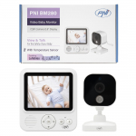 Video Baby Monitor PNI BM280 2.8 inch wireless 2.4 GHz screen, temperature sensor, VOX, night vision, zoom function, lullabies