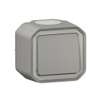 NEW PLEXO 1 GANG 2-WAY SWITCH - GREY - SURFACE