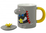 M&auml;nguala | PC | Konsoolid | Tarvikud // M&auml;nguasjad ja m&auml;ngud lastele // Kubek Ceramiczny z Pokrywką Szary Dinozaur 400 ml