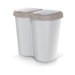 T&ouml;&ouml;riistad ja m&otilde;&otilde;teseadmed // Uued tooted t&ouml;&ouml;riistade, tarvikute kategoorias // Kosz na śmieci Compacta B Duo, Brąz/popielaty, pojemność 40L, Jedna komora, Dwie pokrywki, Wersja przyścienna, NDBS40-WG5C_427C
