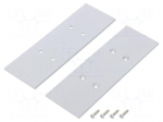 Cap for LED profiles | silver | steel | Application: VARIO30