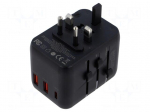 Power supply: switching | mains,universal,plug-in | 5&divide;12VDC | 20W