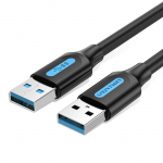 CABLE USB3.0 MALE TO MALE/1.5M BLACK CONBG VENTION