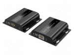 HDMI extender | DC socket x2,HDMI socket x2,RJ45 socket x2