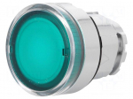 Switch: push-button | Stabl.pos: 1 | 22mm | green | Illumin: ZBV6 | IP66
