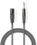 Cable Nedis XLR M - 6.35mm M 3m