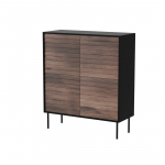 Cama 4D CORTINA chest of drawers 102x40x118 black/walnut