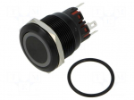 Switch: vandal resistant | Pos: 2 | SPDT | MP22 | 5A/250VAC | IP65 | blue
