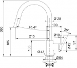 Kitchen faucet Franke Lina pull-out black