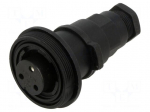 Connector: circular | plug | female | PIN: 3 | 12A | 277V | IP68,IP69K