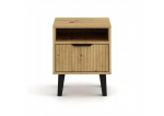 SCANDI 1S SLIM OAK ARTISAN BEDSIDE TABLE