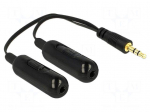 Cable | Jack 3.5mm 3pin socket x2,Jack 3.5mm 3pin plug | 0.19m
