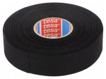 Fabric tape | PET wool | W: 25mm | L: 25m | black