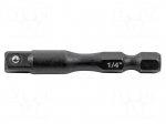 Adapter | socket spanner | square,hexagonal | HEX 1/4" | 1/4" | 50mm