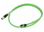 Cable: for sensors/automation | PIN: 4 | 1m | 60VDC | 1.5A | Cores: 4 | PUR