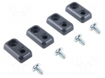 Wall mounting element | BOCUBE | graphite | 4pcs.