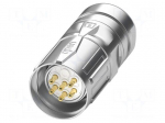 Connector: M23 | plug | PIN: 6 | crimped | straight | IP67 | 20A | 48V