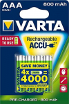 Varta Direct Energy AAA NiMH Rechargeable Batteries, 800mAh, 2-Pack
