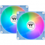 Thermaltake CT120 Reverse ARGB Sync PC Cooling Fan Hydrangea Blue, case fan light blue, 2-pack, without controller, reverse, 120 mm