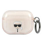 Karl Lagerfeld KLAPUKHGD AirPods Pro Cover Gold Glitter Karl`s Head