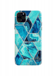 Fusion Geometric Marble Silikona Aizsargapvalks Apple iPhone 12 Pro Max Zaļ&scaron;