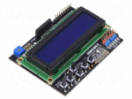 Module: shield | LCD display | 5VDC | GPIO | Application: ARDUINO