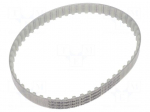 Timing belt | T10 | W: 16mm | H: 4.5mm | Lw: 530mm | Tooth height: 2.5mm