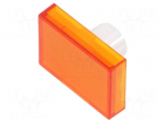 Actuator lens | 22mm | 61 | orange,transparent | plastic | Dim: 18x24mm