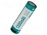 Re-battery: Li-Ion | 14500 | 3.6V | 1300mAh | &Oslash;14.3x50.2mm | 2A | 2pcs.