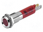 Indicator: LED | flat | red/yellow/green | 24VAC | &Oslash;8mm | 17 | connectors
