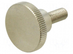 Knob | &Oslash;: 20mm | Ext.thread: M5 | 12mm | H: 11.5mm | stainless steel