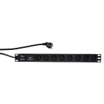 LogiLink toiteplokk PDU 19" 1U 8x IEC320 C13 2m (PDU8A01)