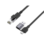 Adapter USB Equip Equip GigaBit USB-C+A->RJ45 St/St 3.00m Black