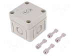 Enclosure: multipurpose | X: 65mm | Y: 65mm | Z: 57mm | TK PS | grey | IP66