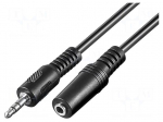 Cable | Jack 3.5mm socket,Jack 3.5mm plug | 10m
