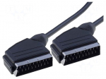 Cable | SCART plug,both sides | 5m | black