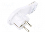 Connector: AC supply | male | plug | 2P+PE | 250VAC | 16A | white | PIN: 3