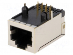 Socket | RJ45 | PIN: 8 | shielded,with isolation transformer | THT