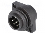 Connector: circular | socket | male | IP67 | CA | PIN: 7(6+1) | 6+PE | 250V
